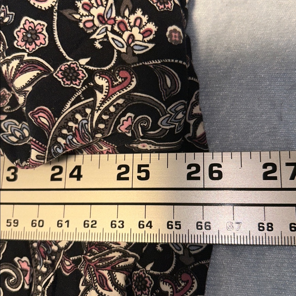 Croft & Barrow 3X Woman Rayon Floral Paisley Leaf Pattern Button Up Blouse - Picture 12 of 13